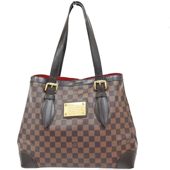 LOUIS VUITLOUIS VUITTON Hampstead MM Shoulder Bag Damier Leather N51204 76EF876 - Picture 1 of 15